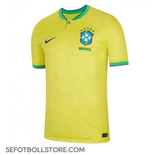 Brasilien Replika Hemmatröja VM 2022 Kortärmad